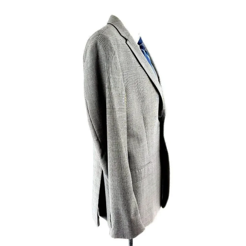 Joseph Jos A Bank Wool 2 Button‎ Blazer 38R Gray Star Check Tagged 41L